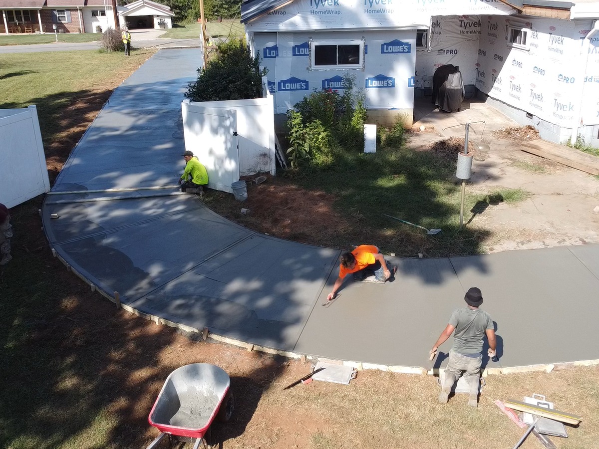 Concrete Driveways project in Charlotte NC