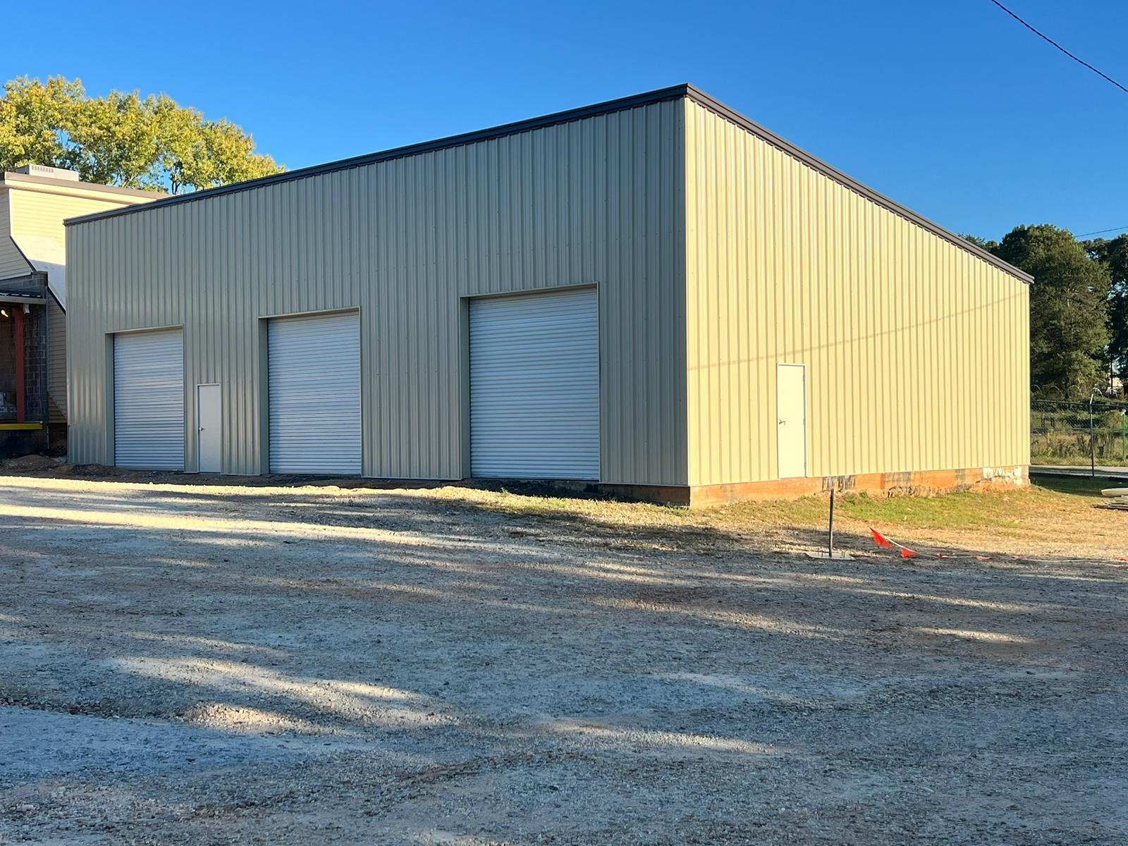 Finished steel warehouse built in the Charlotte NC area